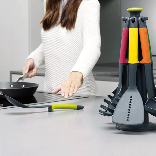 Imagen 2 de 7 de Set X6 Utensilios De Cocina + Base Giratoria Joseph Joseph