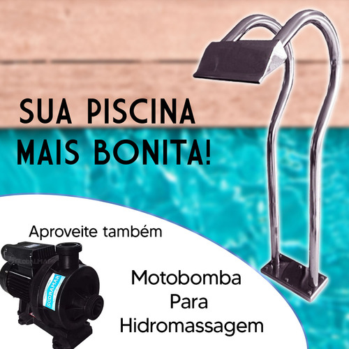 Cascata De Chão Para Piscinas Duplo X 1 Metro Em Aço Inox