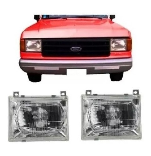 Juego Optica Ford F100 88 95 Lente Vidrio