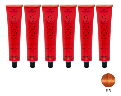 Schwarzkopf Igora Royal Kit X6 Tintura Pelo Tono 8.77 X 60gr