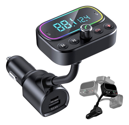 Adaptador De Teléfono Para Coche, Música, Transmisor Bluetoo