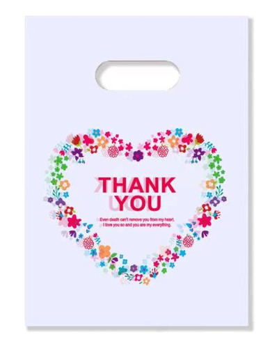 Bolsas Para Boutique,bolsa De Embalaje De 100pzas Gracias Con Corazón