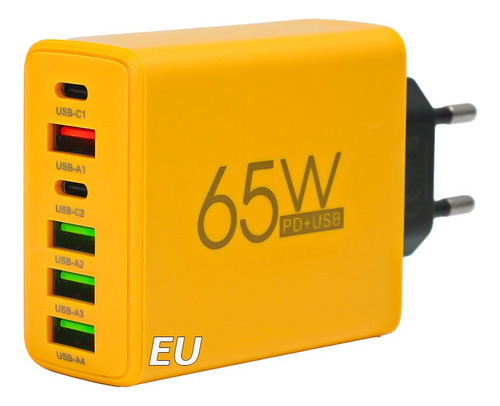 Cargador Usb C De 65 W, Cargador De Pared De Carga Rápida De