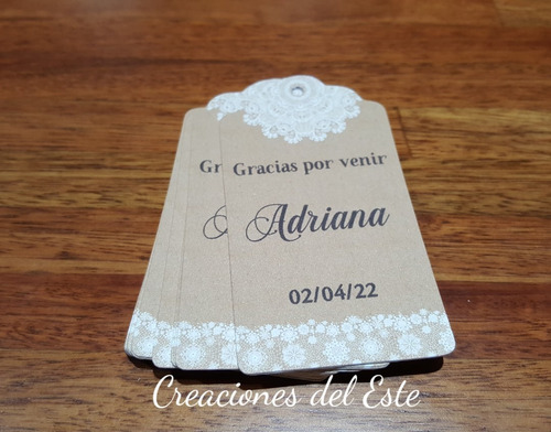 Imagen 4 de 10 de Tags Etiquetas Personalizadas Para Boda O Souvenir X 10