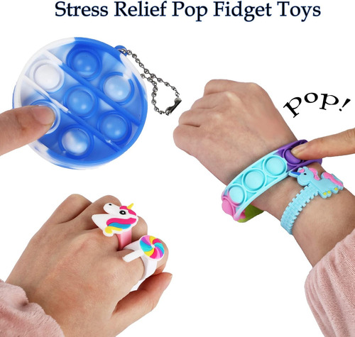 Fidget Purse, Pop Fidget Push It Bubble Popper Unicorn Bag C