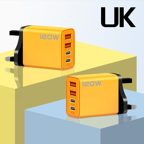 Adaptador De Cargador Usb Pd Dual, Enchufes Del Reino Unido,