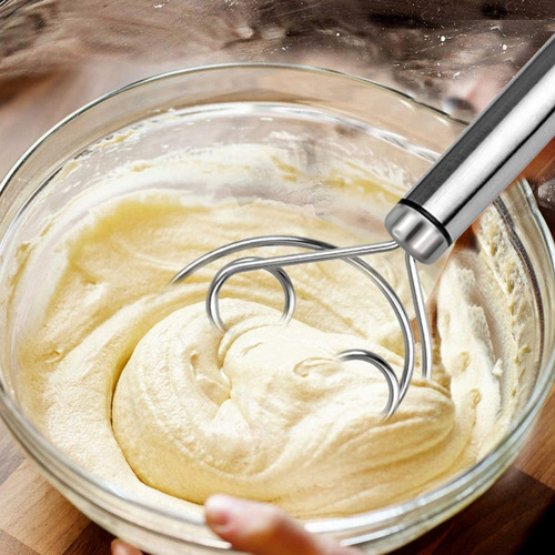 W Batedor De Massa De Pão Dinamarquês, Aço Inoxidável,