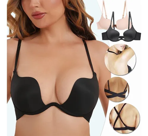 . Sujetador Push-up Con Escote En U Profundo Y Espalda