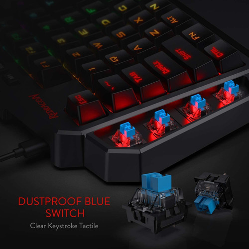 Imagen 4 de 8 de Redragon K585 Diti Teclado Mecanico Rgb Para Juegos Con Una