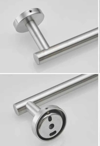 Imagen 5 de 5 de Set Kit 3 Accesorios Baño Acero Inoxidable Perchero Toallero