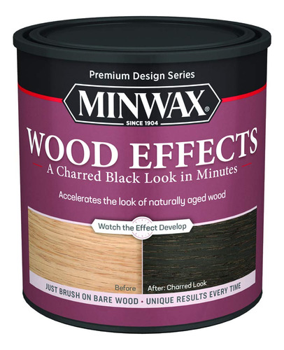 Minwax 405140000 Efectos De Madera, Negro Carbonizado