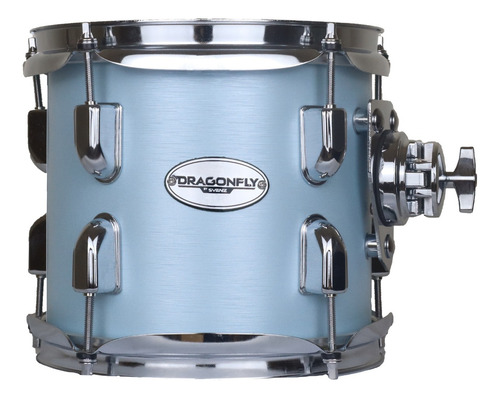 Batería Svenz Dragonfly Dgx-5 Metal Platillos, Banco. Color Sky Blue Metal Brush