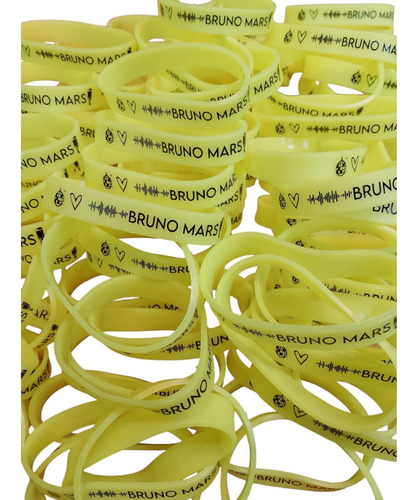 Pulseras De Silicon Personalizada Con Tu Diseño 225 Pz Unono Varios Colores A Elegir