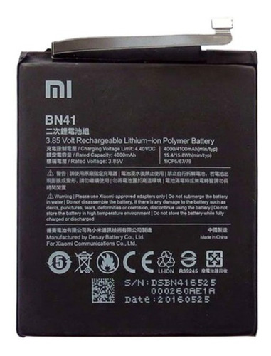 Pila Batería Xiaomi Redmi Note 4 (bn41)