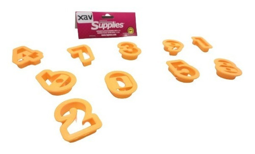 10 Cortador Numero Galleta Plast Supplies Tpa 5234 Xavi