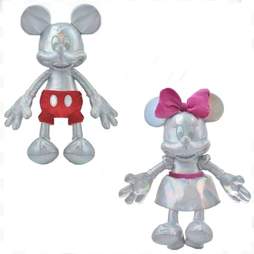 Kit Pelucias Disney Mickey E Minnie 100 Anos 35cm - Fun
