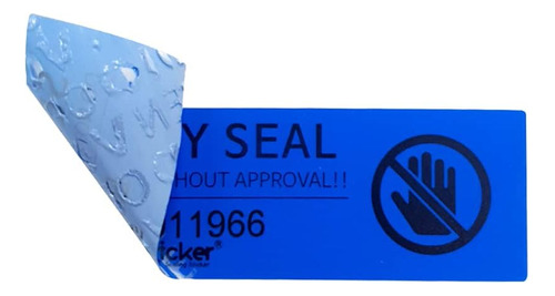100pcs (0.79x2.76) En Sealticker Serial # Versión Azul - Blu