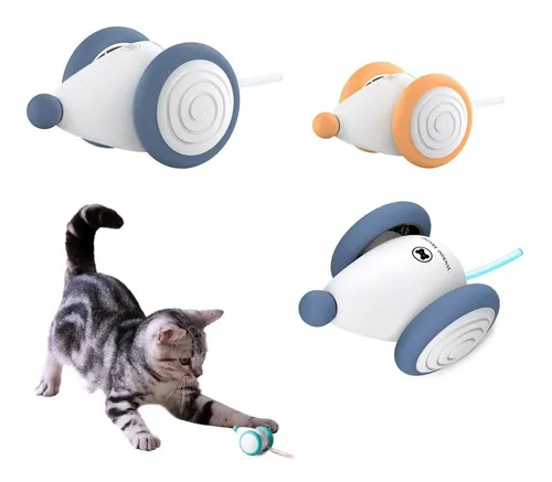 Juguete Ratoncito Interactivo Para Gatos Electr nico Usb Color Naranja