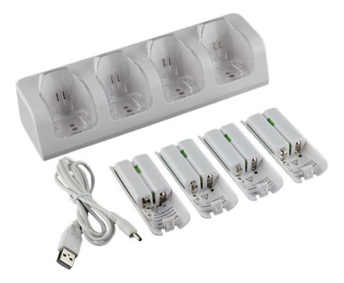  4pcs 2800mah Células Recargables + Base De Carga Wii-cell