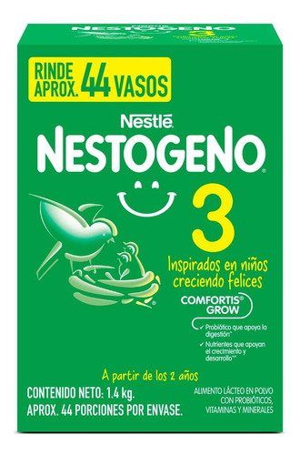 Leche de fórmula en polvo Nestlé Nestogeno 3 en caja de 2 de 700g a partir de los 2 años