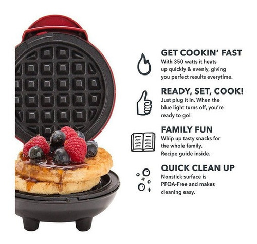 Imagen 3 de 9 de R Creador De Panqueques Mini Waffle Iron Máquina Eléctrica P