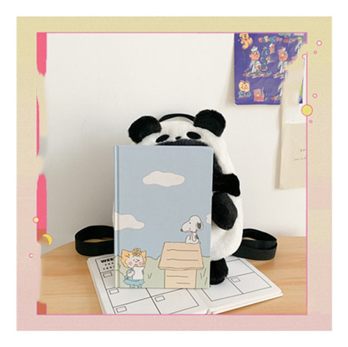 Mochila Versión Coreana Con Bonito Diseño De Pingüino Panda Color Blanco Diseño De La Tela Liso