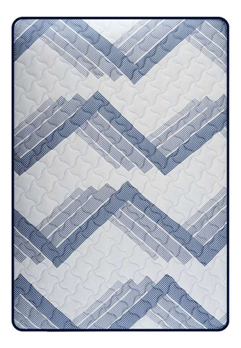 Colchon America Kenya King Size + Box Blue + Almohadas Color Blanco