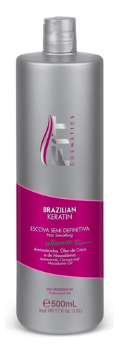 Escova Semi Definitiva Sem Formol Brazilian Keratin 500ml