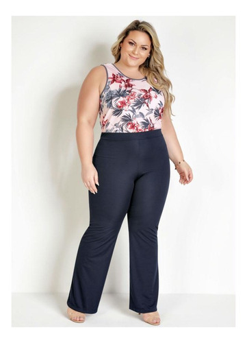 Calça Social Flare Plus Size Gordinha 46 A 72 Extra Grande