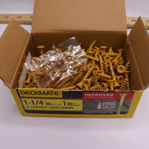WHITE Bronze Star TRIM HEAD WOOD SCREWS: 1lb., 5lb., And BULK Wood Screws - TORX - View #2