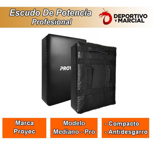 Imagen 2 de 8 de Escudo De Potencia Proyec Profesional Mediano Taekwondo Thai