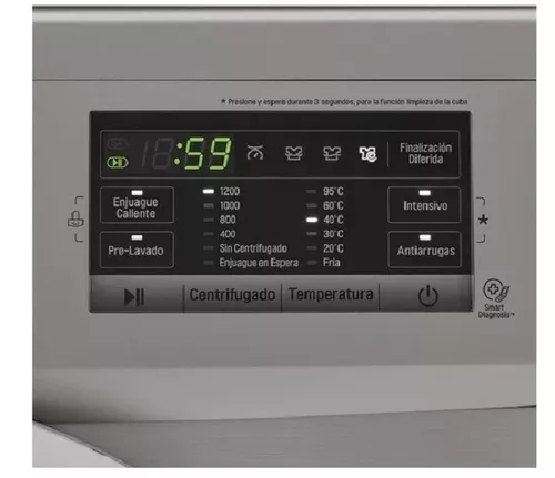 Lavarropas Automatico LG 8,5 1200rpm Plata