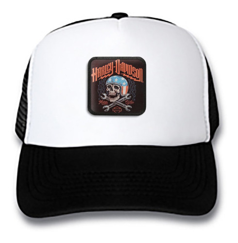 Gorra Trucker Motor Moto Motorcycle Harley Craneo Mot11