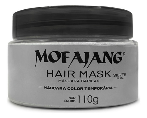 Mofajang Mascara De Coloração Temporária - Silver 110g