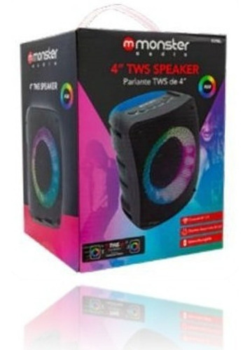 Parlante Bluetooth Con Luz Rgb De 4 Pulgadas Monster 839bl