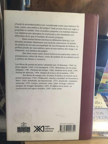 Estetica Del Peligro Jaime Labastida (Usado)