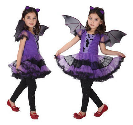 C Disfraz De Murciélago Para Niñas, Disfraz De Bruja, Disfraz De Cosplay De Tutú Para