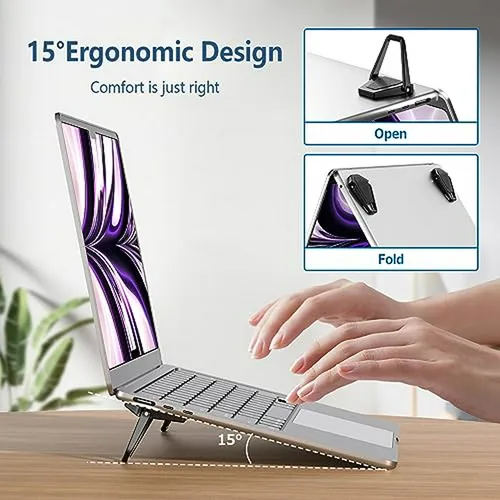 Soporte Portátil Invisible De Aluminio, Mini Enfriador, Ergo