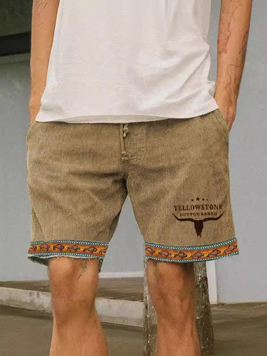 Pantalones Cortos Casuales Retro De Moda Para Hombre