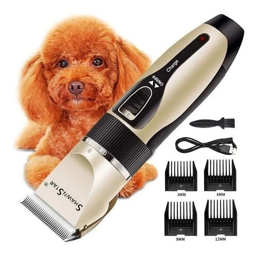 Tosquiadora De Pelos Pet Profissional Sem Fio Usb + 4 Pentes