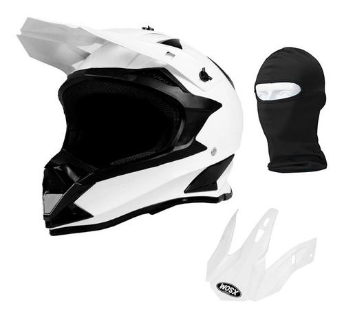 Casco Cross Motocross Enduro Moto Dot Talle S Adulto Blanco