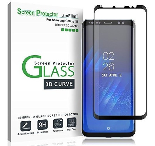 Galaxy S8 Protector De Pantalla De Vidrio,  3d Curved Dot Ma