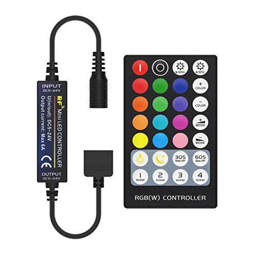 Controlador Remoto Rf Rgbw De 5 Pines Mini, 5050 Rgb + ...