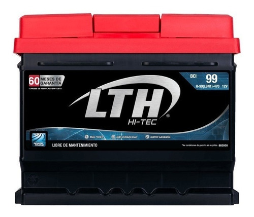 Bateria Lth Hi-tec Chevrolet Spark Ltz 2017 - H-99-470