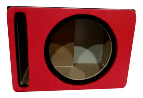 Cajón Para Subwoofer 15 Mdf Porteado Con Antifaz Rojo