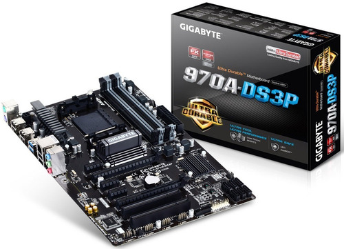 Placa base Gigabyte 970 GA-970a-DS3p DDR3 + SSD 240 GB, color negro