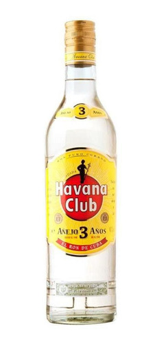Imagen 1 de 12 de Ron Havana Club Blanco 3 Años 750 Ml Fullescabio