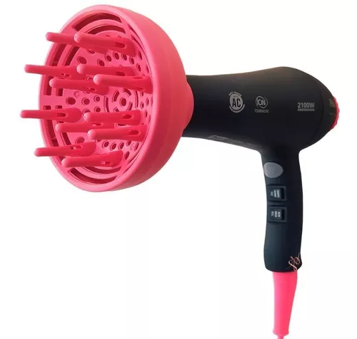 Secador De Cabelo Profissional 2100w Com Difusor De Cachos