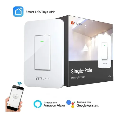 Interruptor Inteligente De Pared Wifi Google Alexa 1 Via