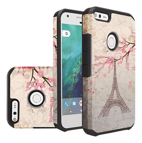 Torre Eiffel De Doble Capa De Goma Pc Estuche Para Google Pi